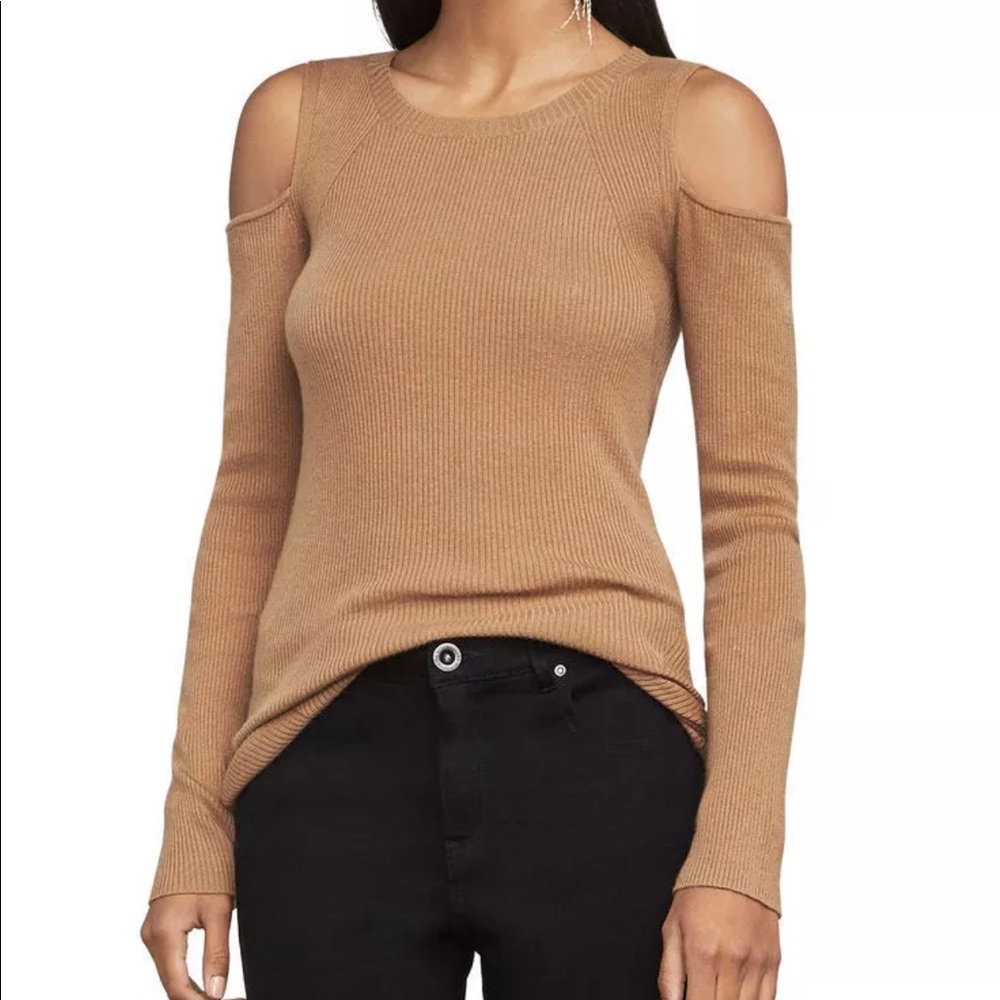New BCBG Maxazria cold shoulder adaline sweater